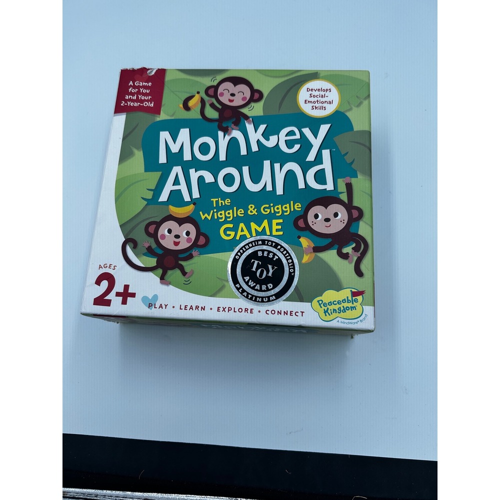 Peaceable Kingdom Monkey Around Wiggle & Giggle Game Ages 2+ Toddler Board Game